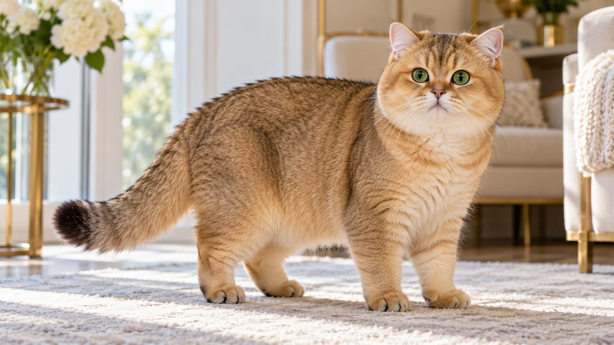 British Shorthair kedi — altın shaded