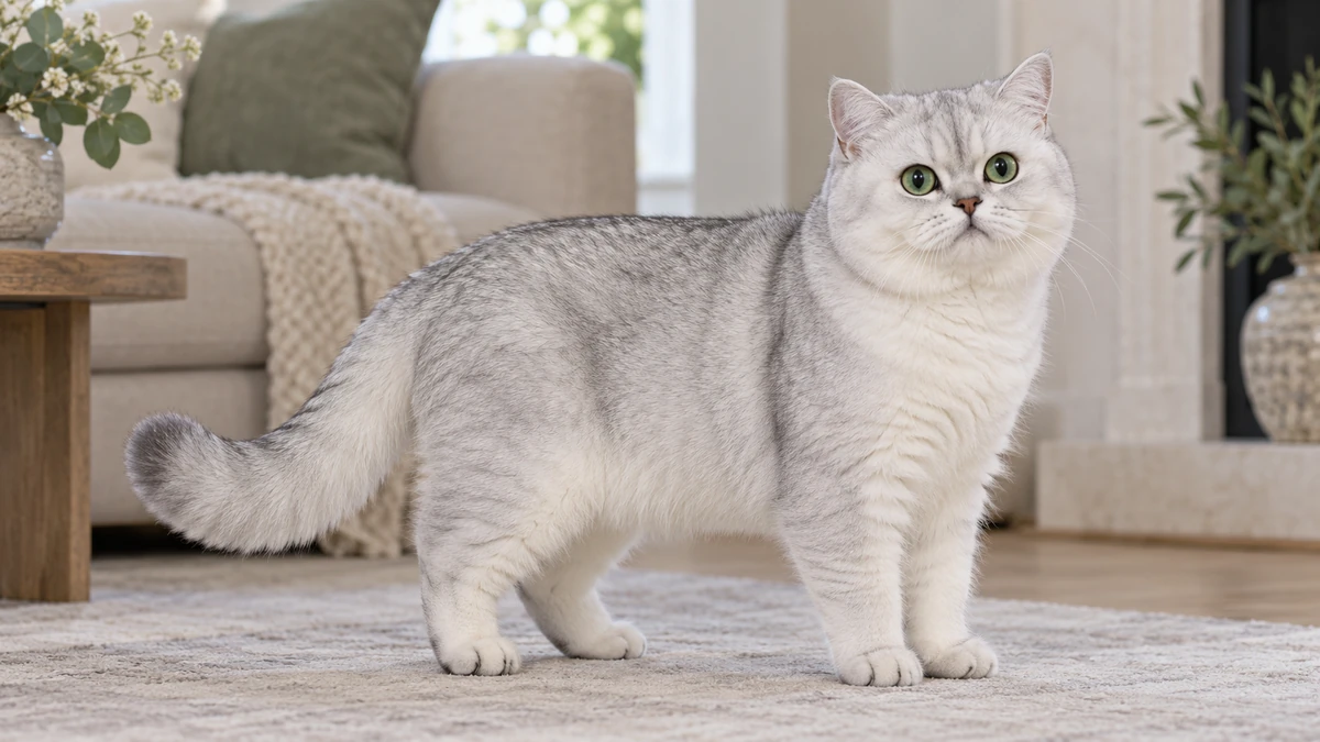 British Shorthair kedi — gümüş shaded