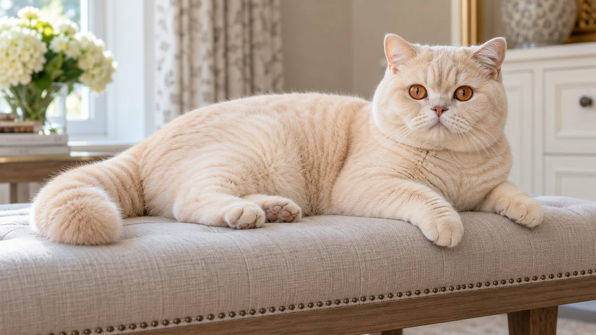 British Shorthair kedi — krem