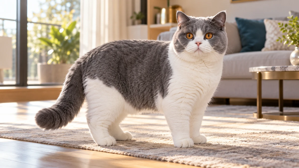 British Shorthair kedi — bicolour